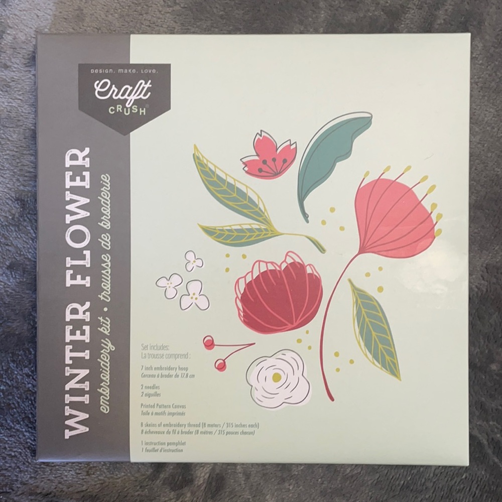 Craft Crush | Winter Flower Embroidery Kit